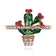 High Quality Cactus Brooch Design Rhinestone Plant Brooch Pin