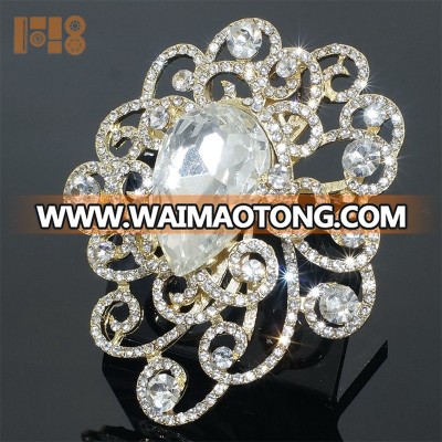 Large crystal rhinestone brooch safety pin for bridal wedding party gift