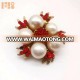 Pearl Brooch Silver Sparkle Rhinestone Crystal Pearl Brooch for wedding